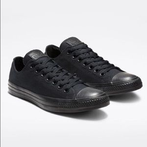 Converse all star black low top shoes